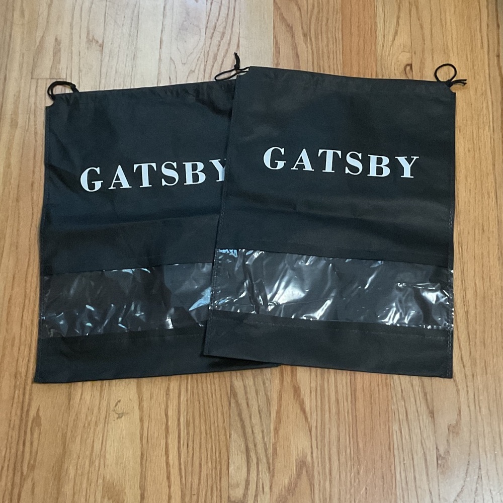 GATSBY Black Drawstring Travel Bag